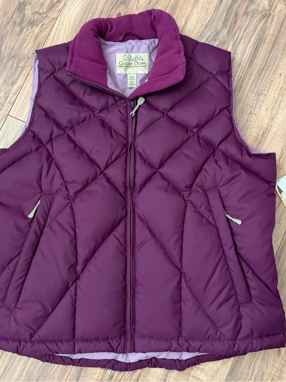 NWT Cabela's Plum Eggplant Quilted Down Vest - Purple So soft and warm Size: M